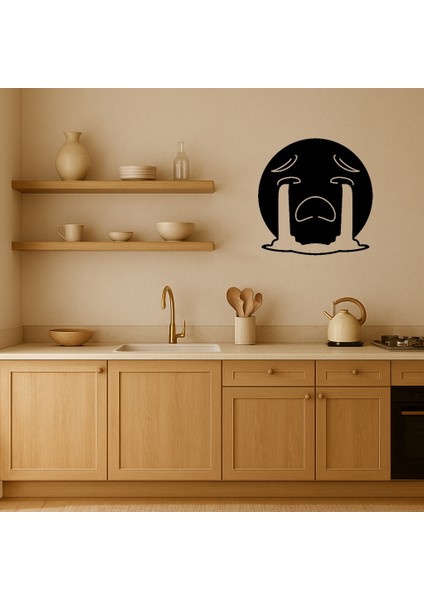 Yüksek Sesle Ağlayan Yüz Emoji Mdf Dekoratif Tablo - BRNTEK2211-4136 fiyatları