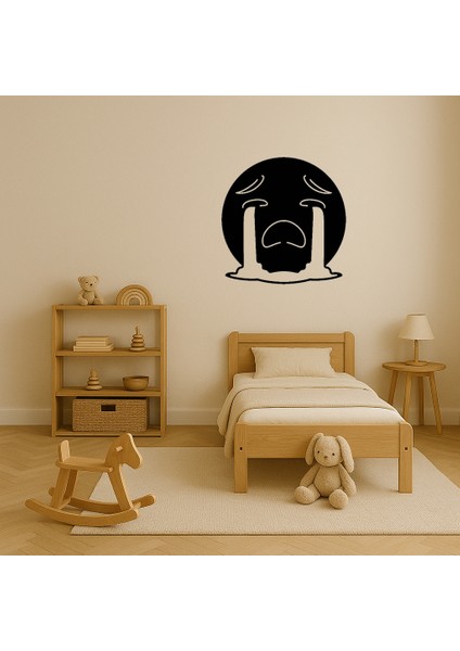 Yüksek Sesle Ağlayan Yüz Emoji Mdf Dekoratif Tablo - BRNTEK2211-4136 modelleri