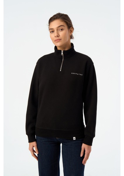 Socrates Quarter-Zip Sweatshirt - Siyah