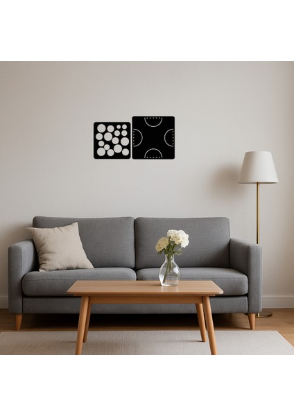 Sanatsal Çizgiler Mdf Dekoratif Tablo - BRNTEK4177-3951 fırsatları