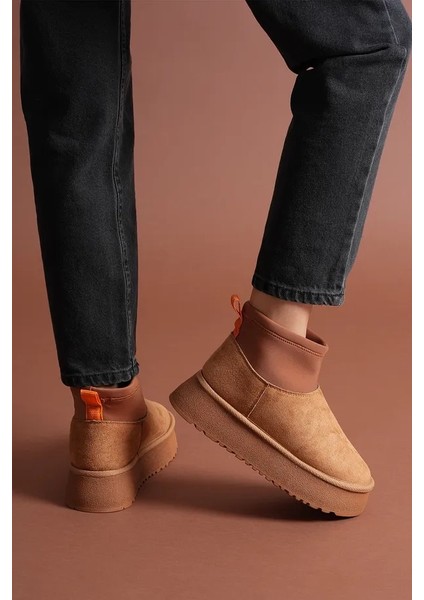 Süet Içi Kürklü Lastikli Bağcıksız Kalın Taban Kadın Bot fiyatları