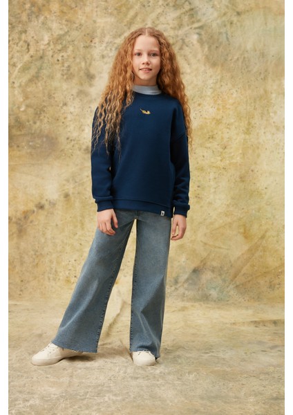 Kaplan Supersoft Çocuk Sweatshirt - Lacivert fiyatları