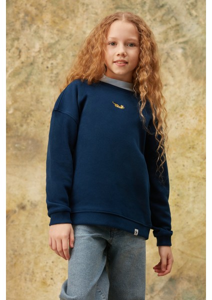 Kaplan Supersoft Çocuk Sweatshirt - Lacivert fırsatları