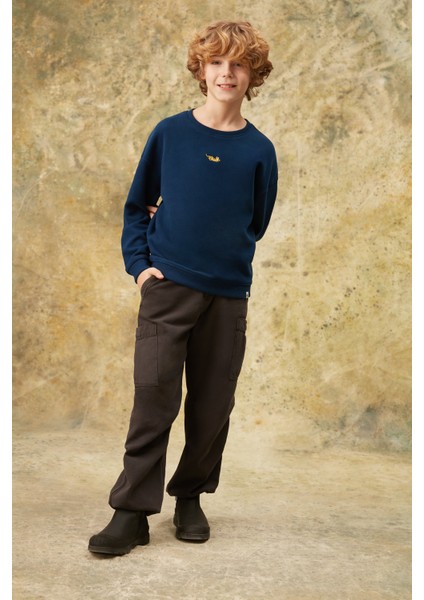 Kaplan Supersoft Çocuk Sweatshirt - Lacivert indirimleri