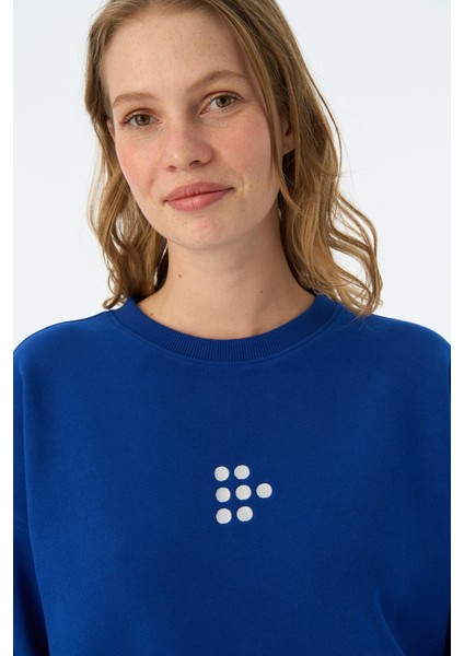 Dots Supersoft Sweatshirt - Saks Mavi fırsatları