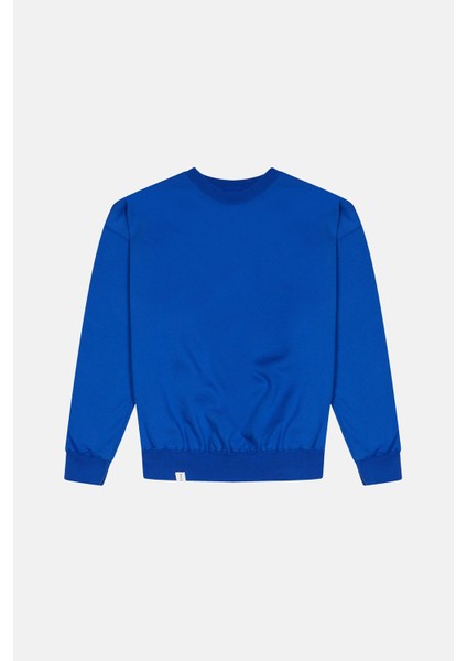 Teddy Çift Taraflı Sweatshirt - Saks Mavi
