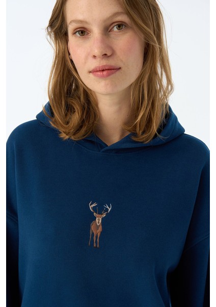 Geyik Supersoft Hoodie - Lacivert