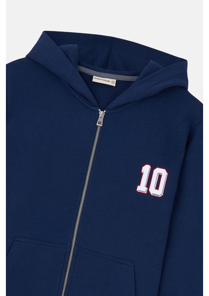 France 10 Supersoft Fermuarlı Hoodie - Lacivert fiyatları