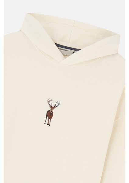 Geyik Supersoft Hoodie - Ekru fiyatları