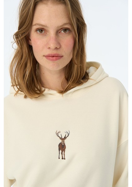 Geyik Supersoft Hoodie - Ekru