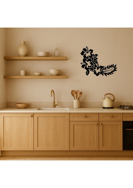 Yaprak Motifli Dekoratif Duvar Tablosu - BRNTEK8742-4171 fiyatları