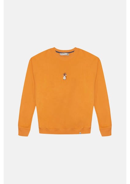 Yavru Sincap Oversize Supersoft Sweatshirt - Turuncu