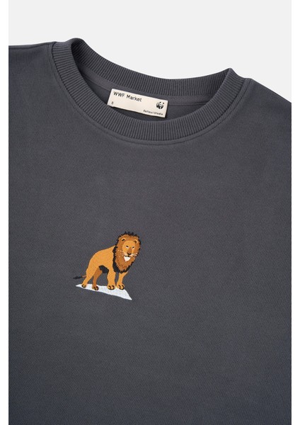 Aslan Oversize Supersoft Sweatshirt - Antrasit fiyatları