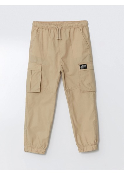 Lcw Kids Bej Beli Lastikli Erkek Çocuk Kargo Pantolon