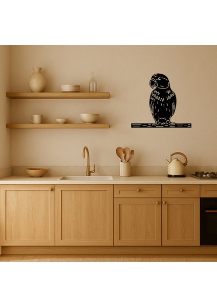 Yeşil Papağan Dekoratif Mdf Duvar Tablosu - BRNTEK2198-6019 fiyatları
