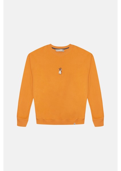 Yavru Sincap Oversize Supersoft Sweatshirt - Turuncu fırsatları