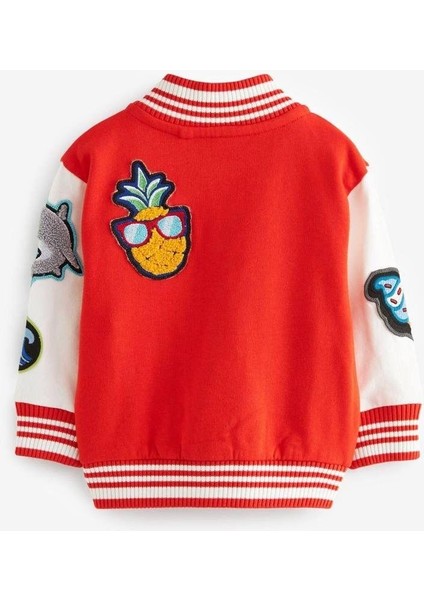 Erkek Çocuk Pamuklu Kırmızı Nakışlı Kolej Ceket indirimleri