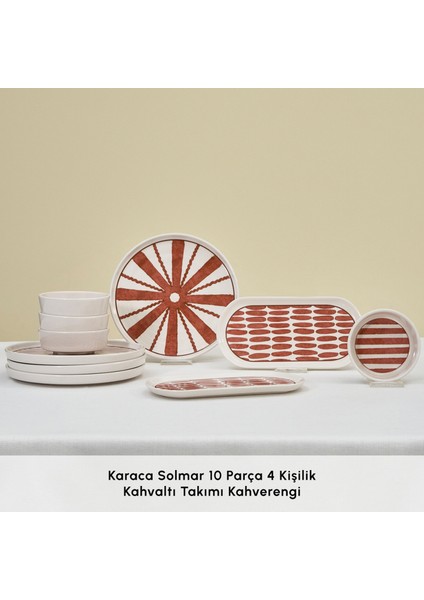 Solmar 10 Parça 4 Kişilik Kahvaltı Takımı Kahverengi fırsatları