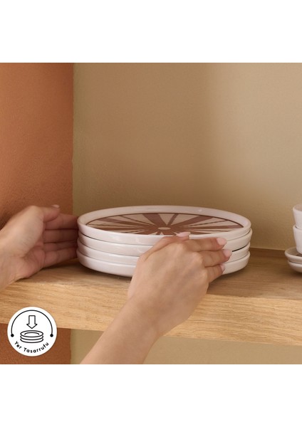 Solmar 10 Parça 4 Kişilik Kahvaltı Takımı Kahverengi