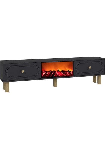 Polenct Bohem Şömineli (A) Tv Sehpası Antrasit-Antrasit fiyatları