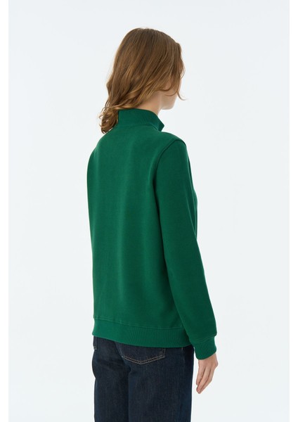 Panda Supersoft Quarter-Zip Sweatshirt - Nefti Yeşil fırsatları