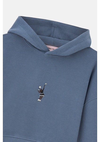 Queen Supersoft Crop Hoodie - Flint Mavi