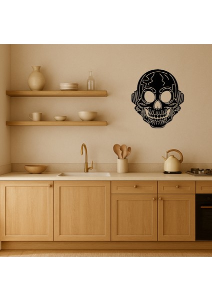 Kafatası Tasarımlı Mdf Dekoratif Duvar Tablosu - BRNTEK2389-4411 fiyatları