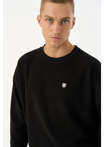 Panda Supersoft Sweatshirt - Siyah fırsatları