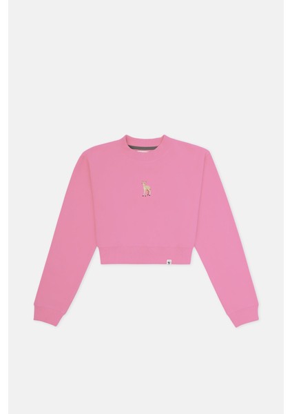 Ceylan Supersoft Crop Sweatshirt - Pembe indirimleri