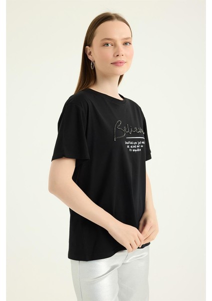 Belive Taşlı Tshirt modelleri