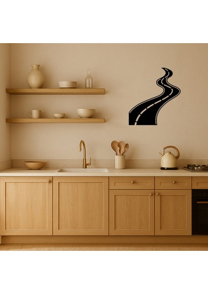 Dalgalı Yol Mdf Sanat Tablosu - BRNTEK9650-6973 fiyatları