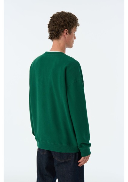 Geyik Supersoft Sweatshirt - Nefti Yeşil