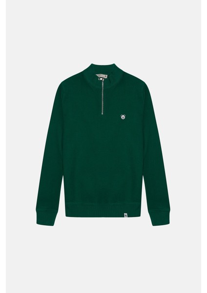 Panda Supersoft Quarter-Zip Sweatshirt - Nefti Yeşil