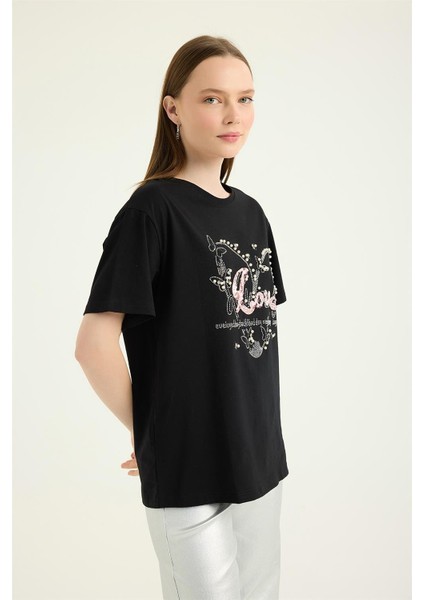 Incili Taşlı Tshirt modelleri