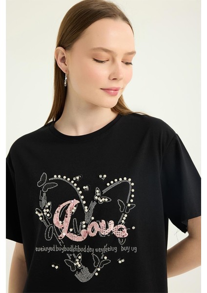 Incili Taşlı Tshirt fırsatları