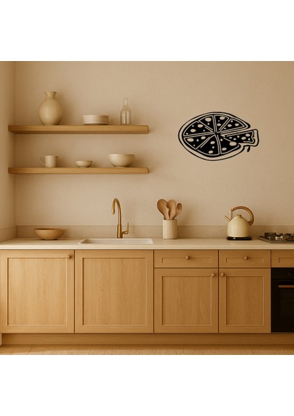 Büyük Pepperoni Pizza Dekoratif Mdf Tablo - BRNTEK2086-3977 fiyatları