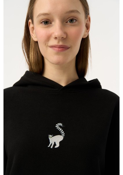 Lemur Supersoft Hoodie - Siyah modelleri