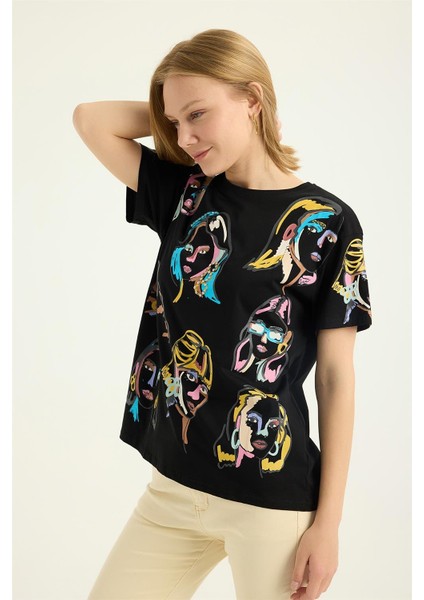 Kadın Baskılı Yuv Tshirt fiyatları