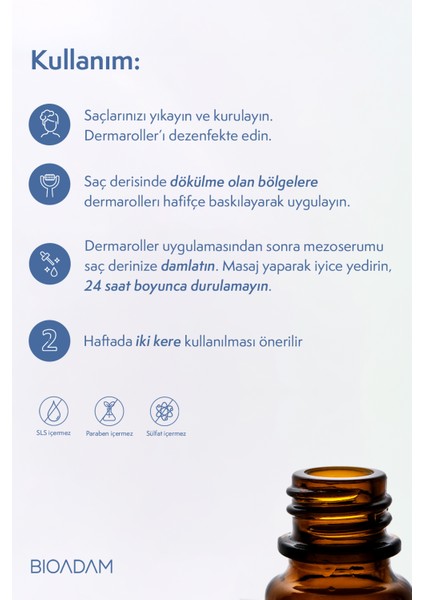 Saç Mezoterapi Serum Seti ve Dermaroller - 6 ml x 10 - Saçı Destekleyen ve Saç Köklerini Güçlendiren Meso Serum fırsatları