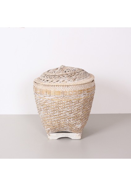 Mylamp Kadem Rattan Beyaz Sepet 40X45 cm (M)
