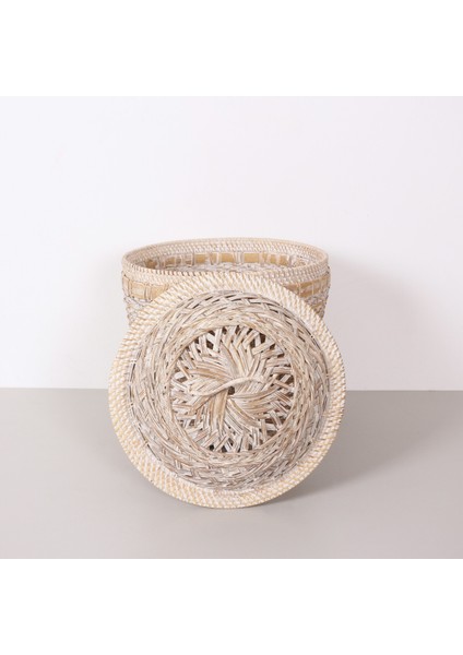 Mylamp Kadem Rattan Beyaz Sepet 40X45 cm (M) modelleri