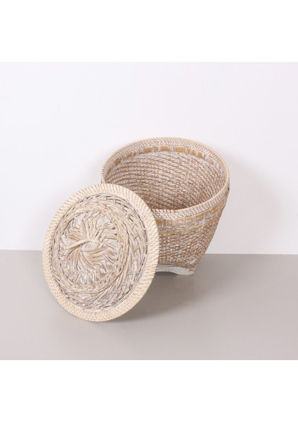 Mylamp Kadem Rattan Beyaz Sepet 40X45 cm (M) fırsatları