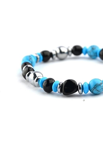 Hematit Firuze ve Oltu Taşı Bileklik