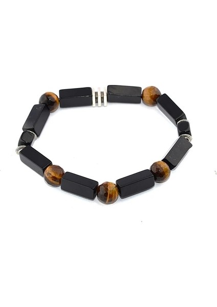 5'li Kaplan Gözü ve Oltu Taşı Bileklik fiyatları