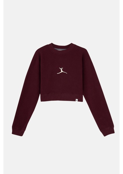 Perfect 10 Supersoft Crop Sweatshirt - Bordo indirimleri