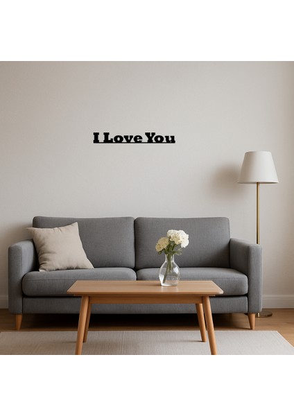 Minimalist 'ı Love You' Mdf Duvar Dekoru - BRNTEK6054-9628 fırsatları