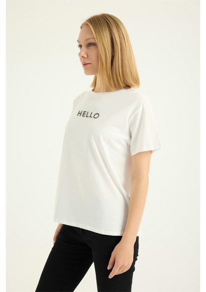 Hello Taşlı Tshirt fiyatları