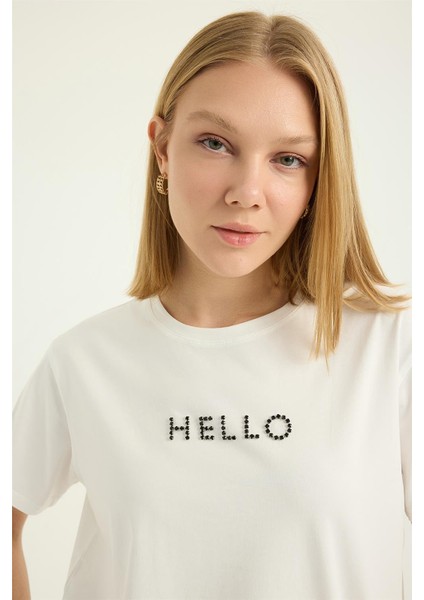 Hello Taşlı Tshirt fırsatları