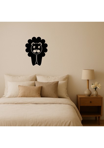 Turuncu Aslan Basit Sanat Dekoratif Mdf Tablo - BRNTEK8632-3914