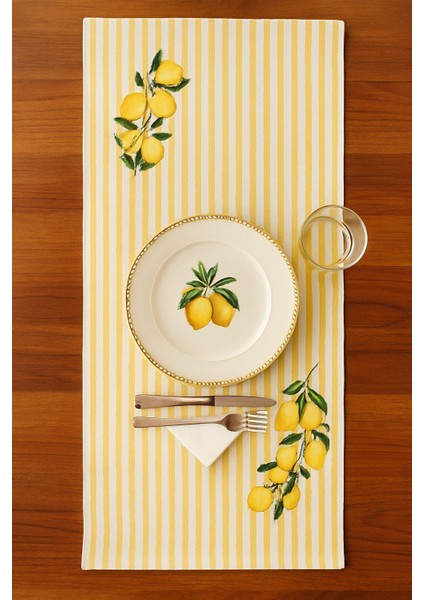 Yeni Sezon Limon Koleksiyonu ( 3 Kırlent Kılıfı ve 1 Runner) modelleri
